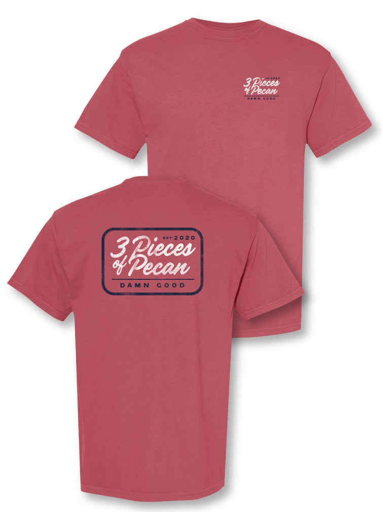 3 Pieces of Pecan Summertime Tee - Crimson