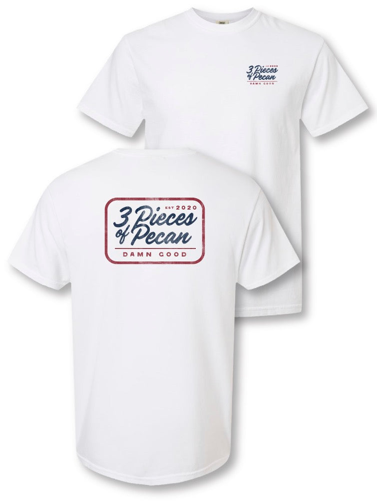3 Pieces of Pecan Summertime Tee - White