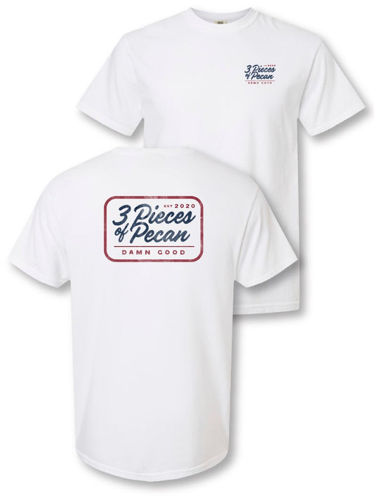 3 Pieces of Pecan Summertime Tee - White