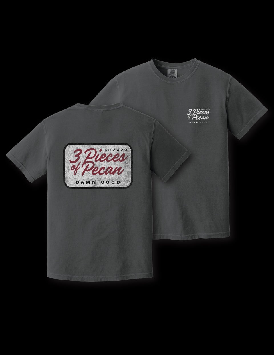 3 Pieces of Pecan Patch T-Shirt Graphite